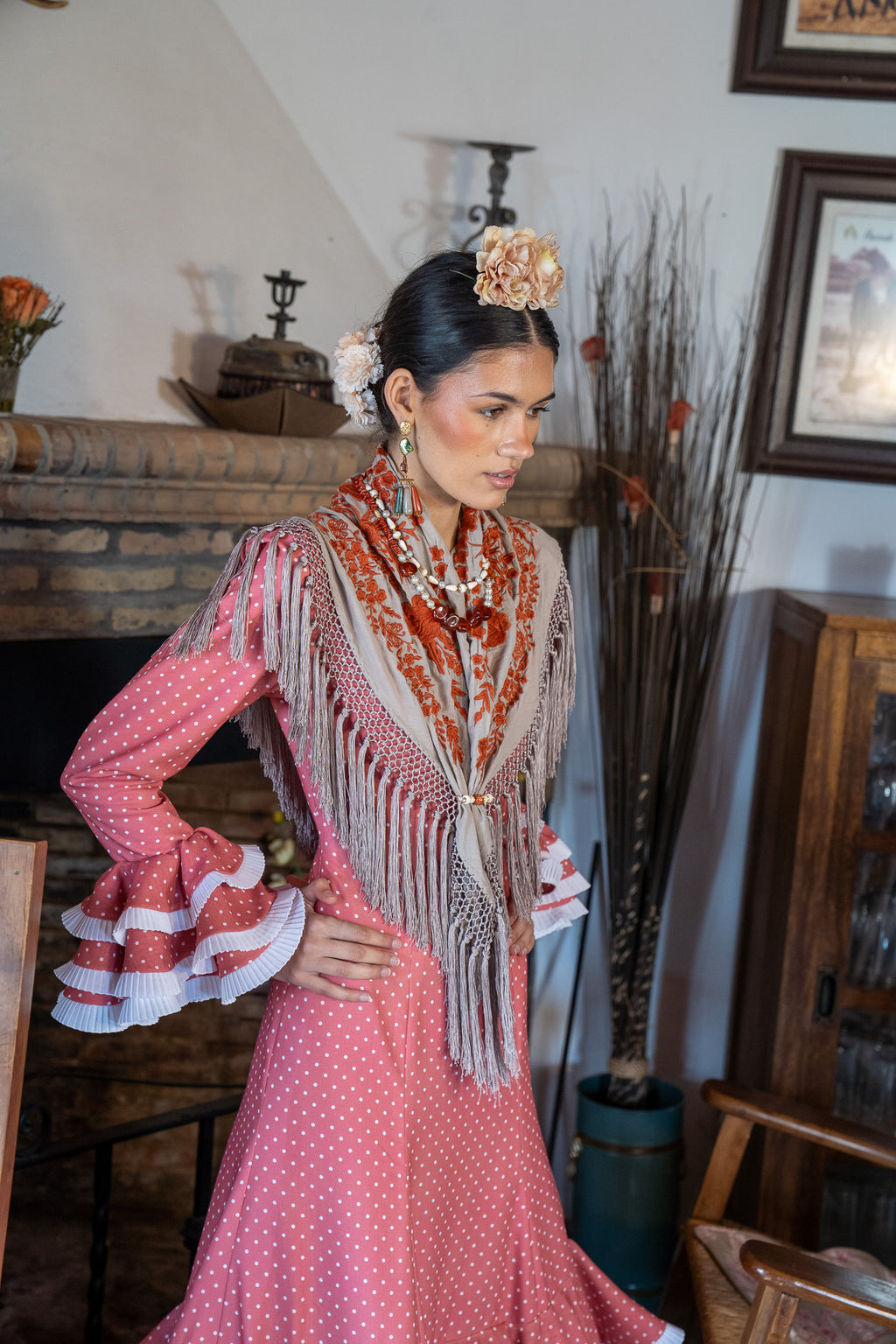 Mantoncillo Taraje marfil-caldera