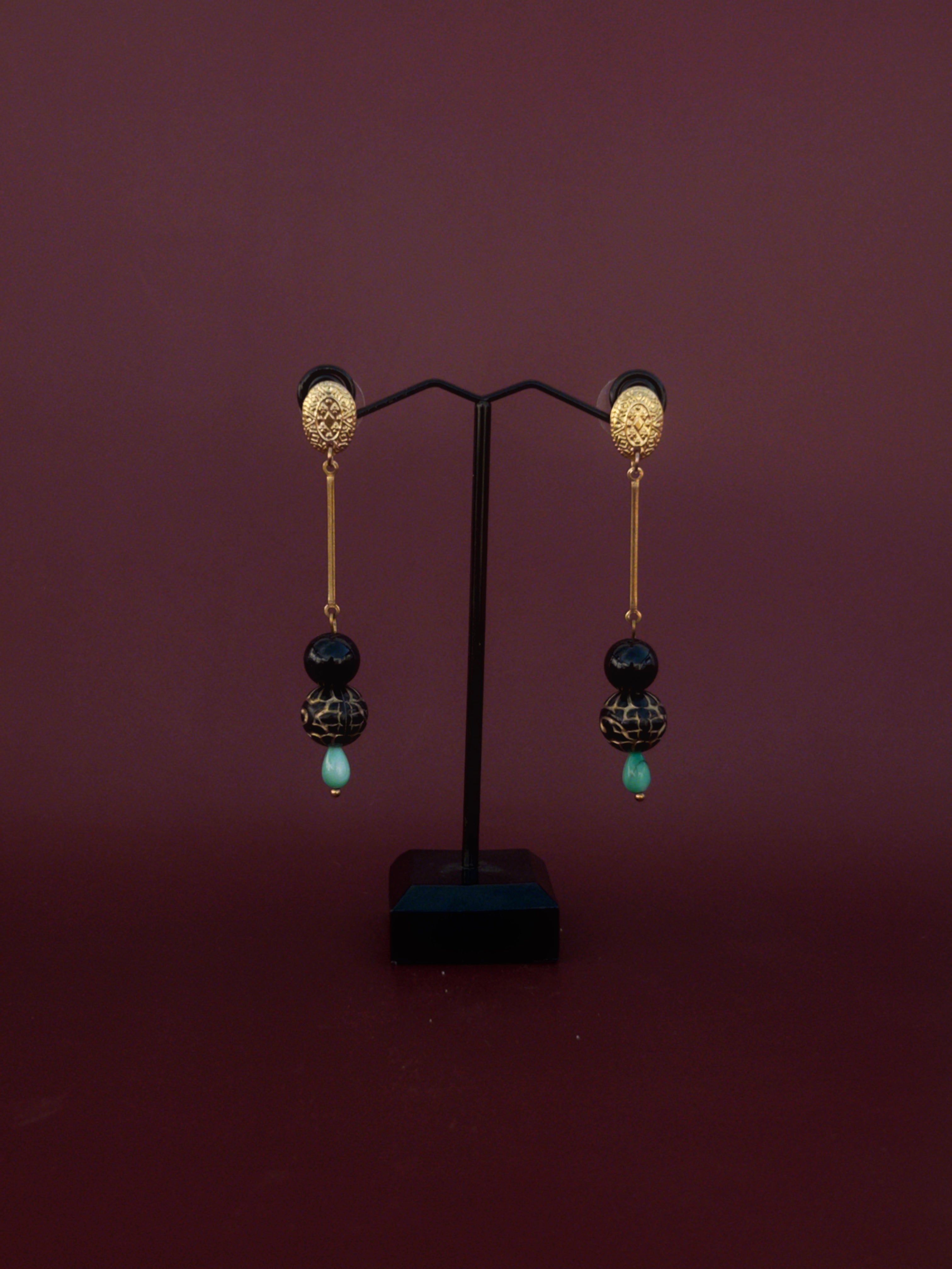Pendientes Trinitaria turquesa