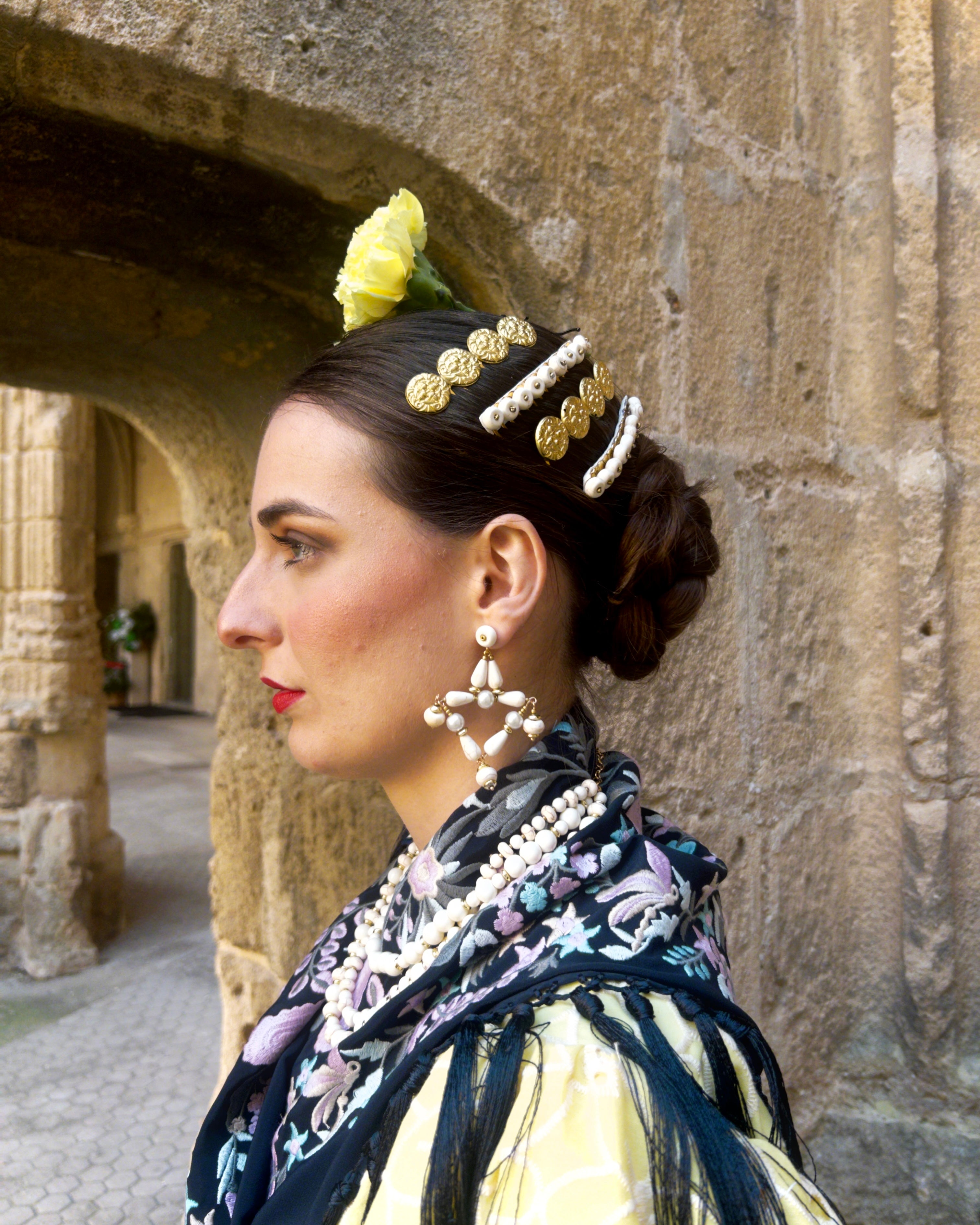 Pendientes Alfarjía Blancos