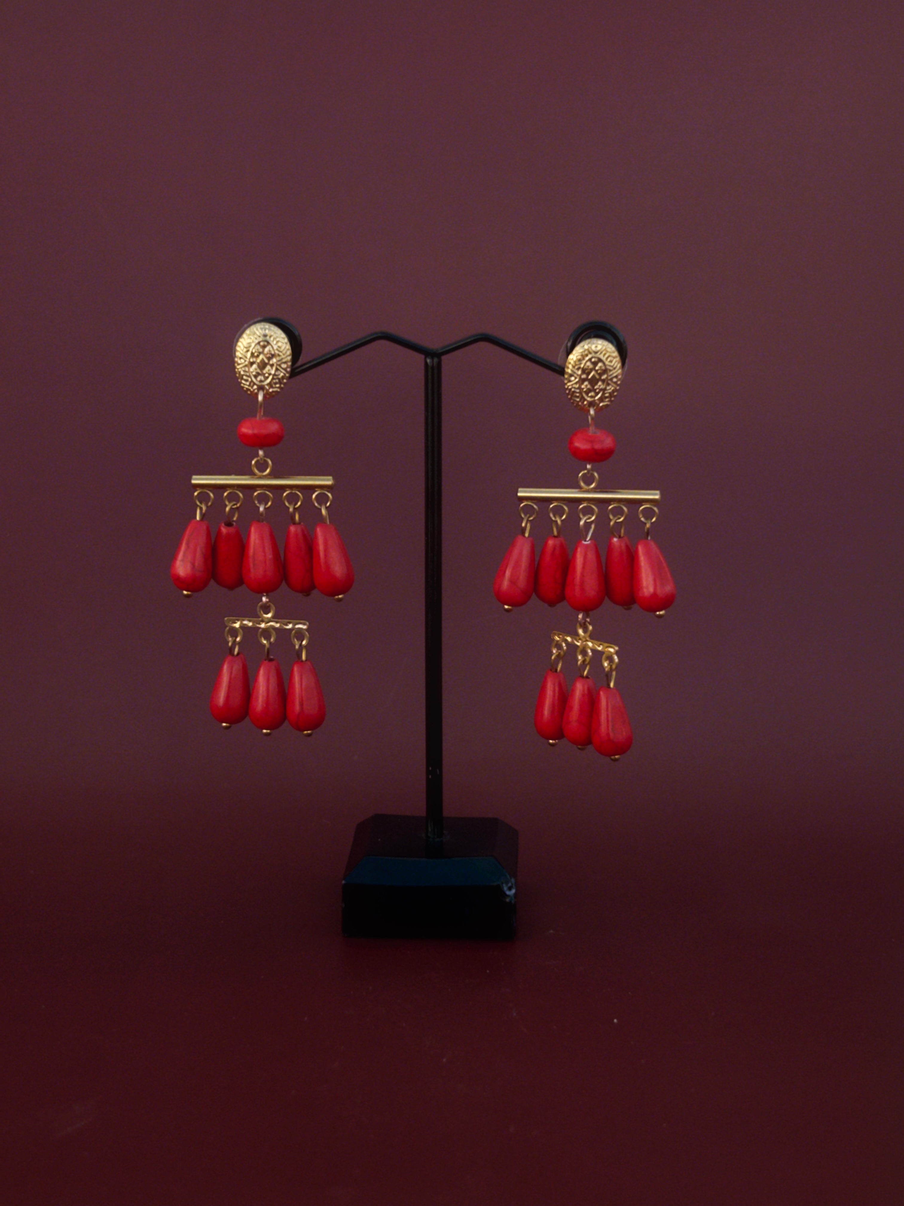 Pendientes Madroñera roja