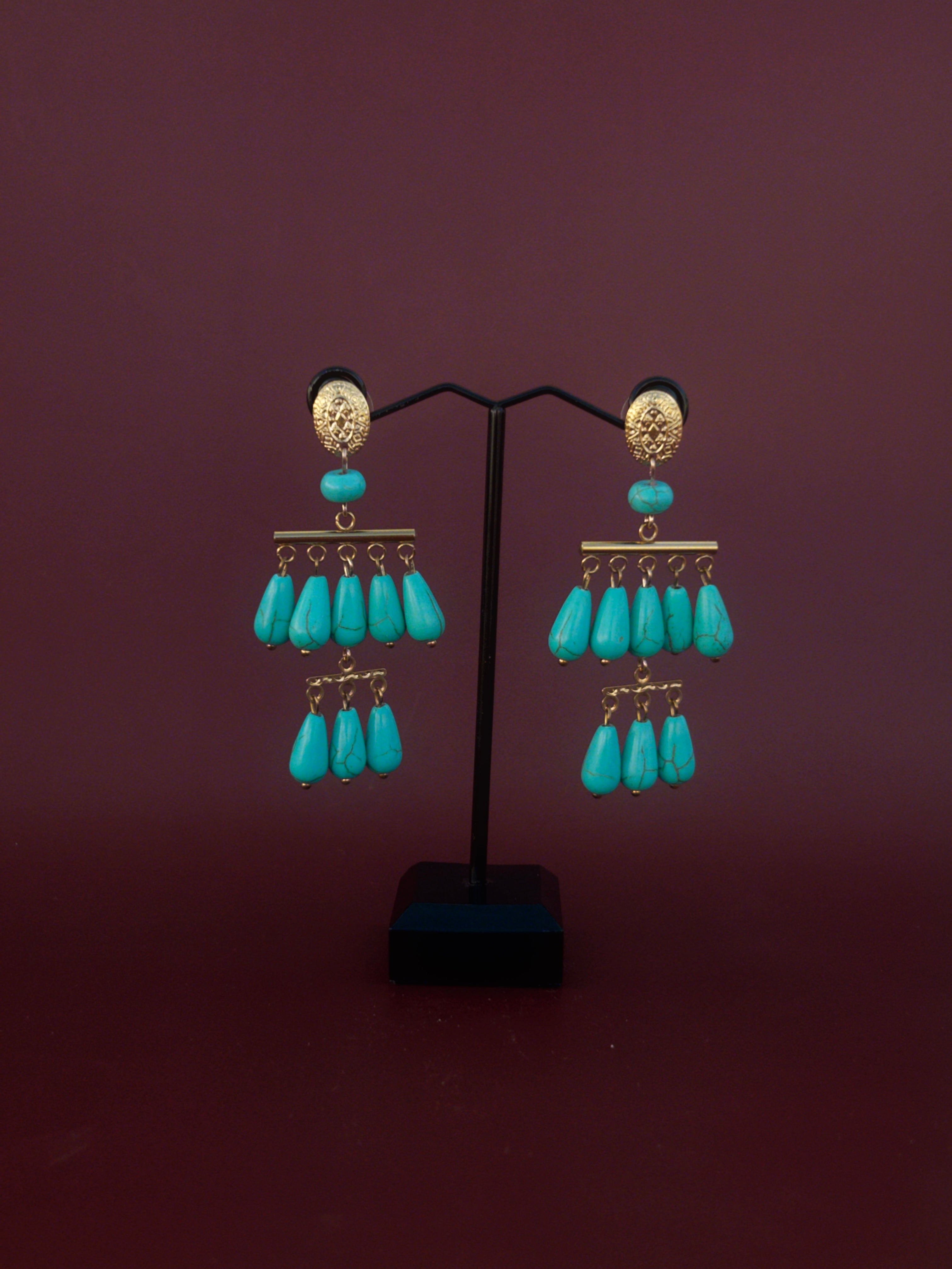 Pendientes Madroñera turquesina