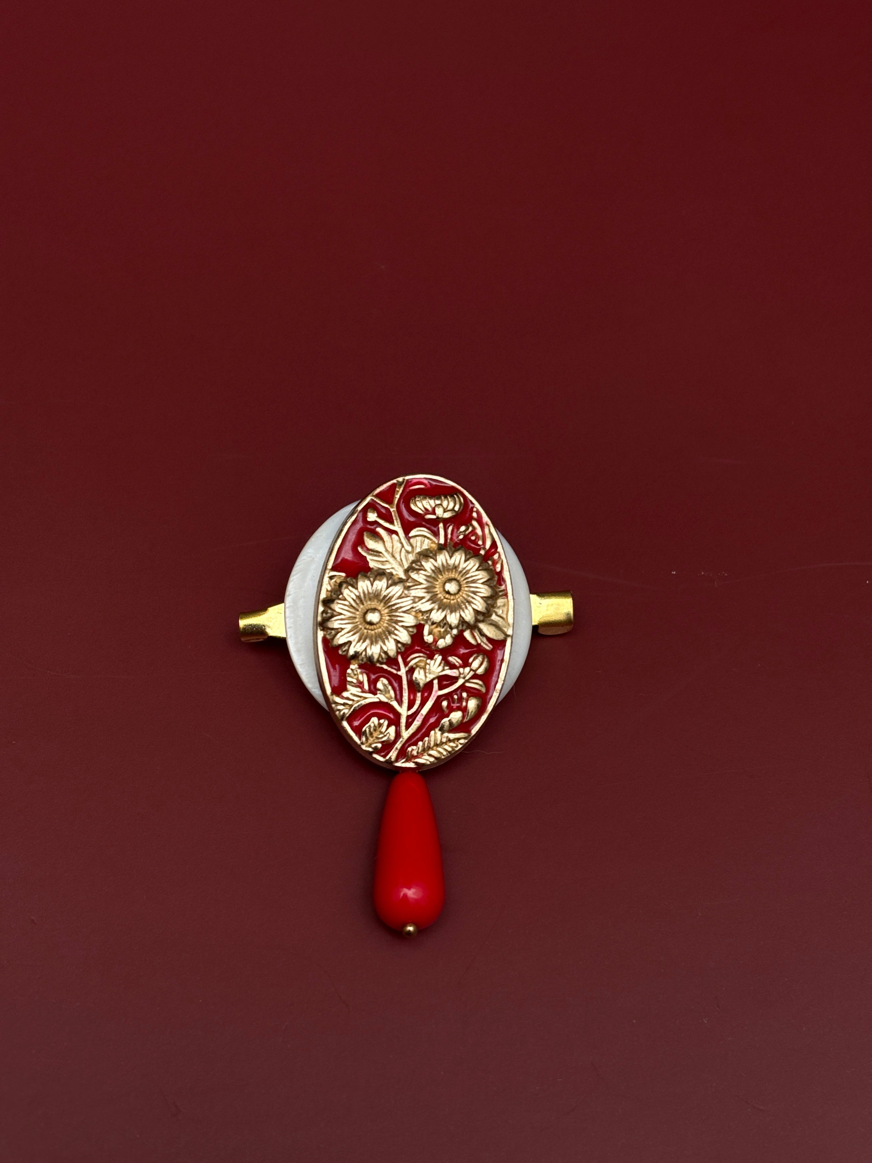 Broche Zaguán Rojo