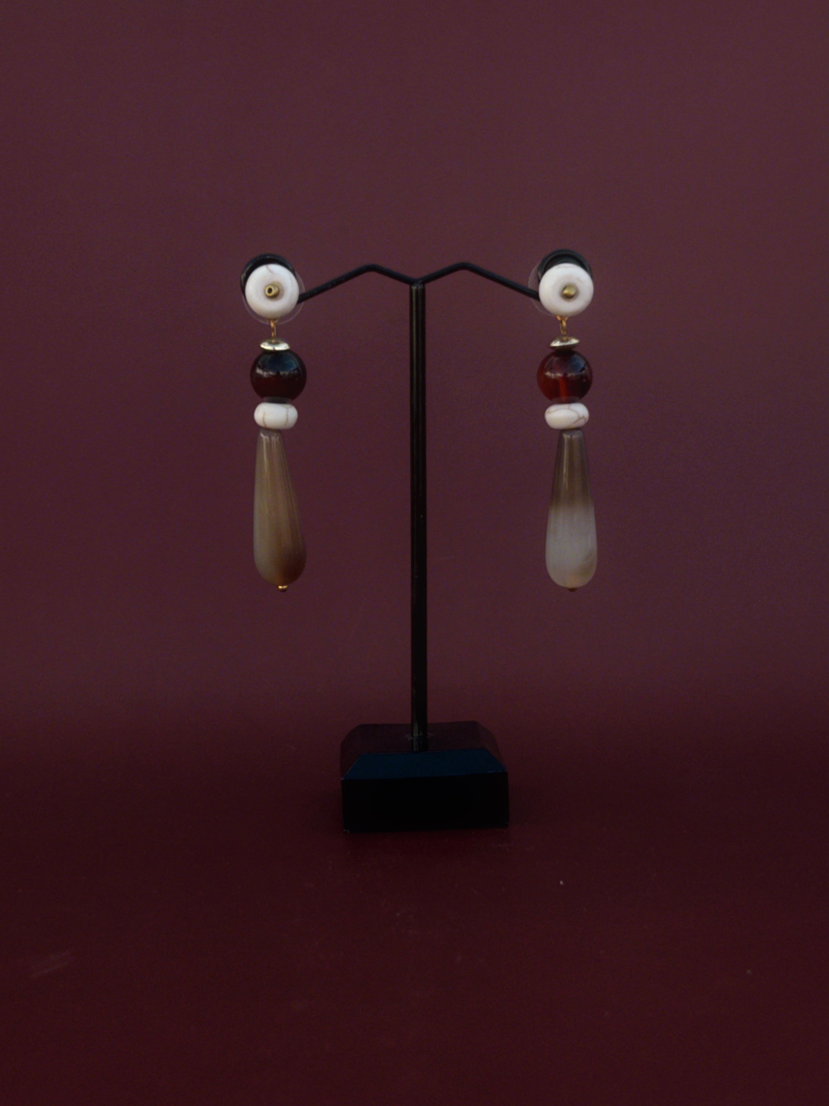Pendientes Turquesina chocolate