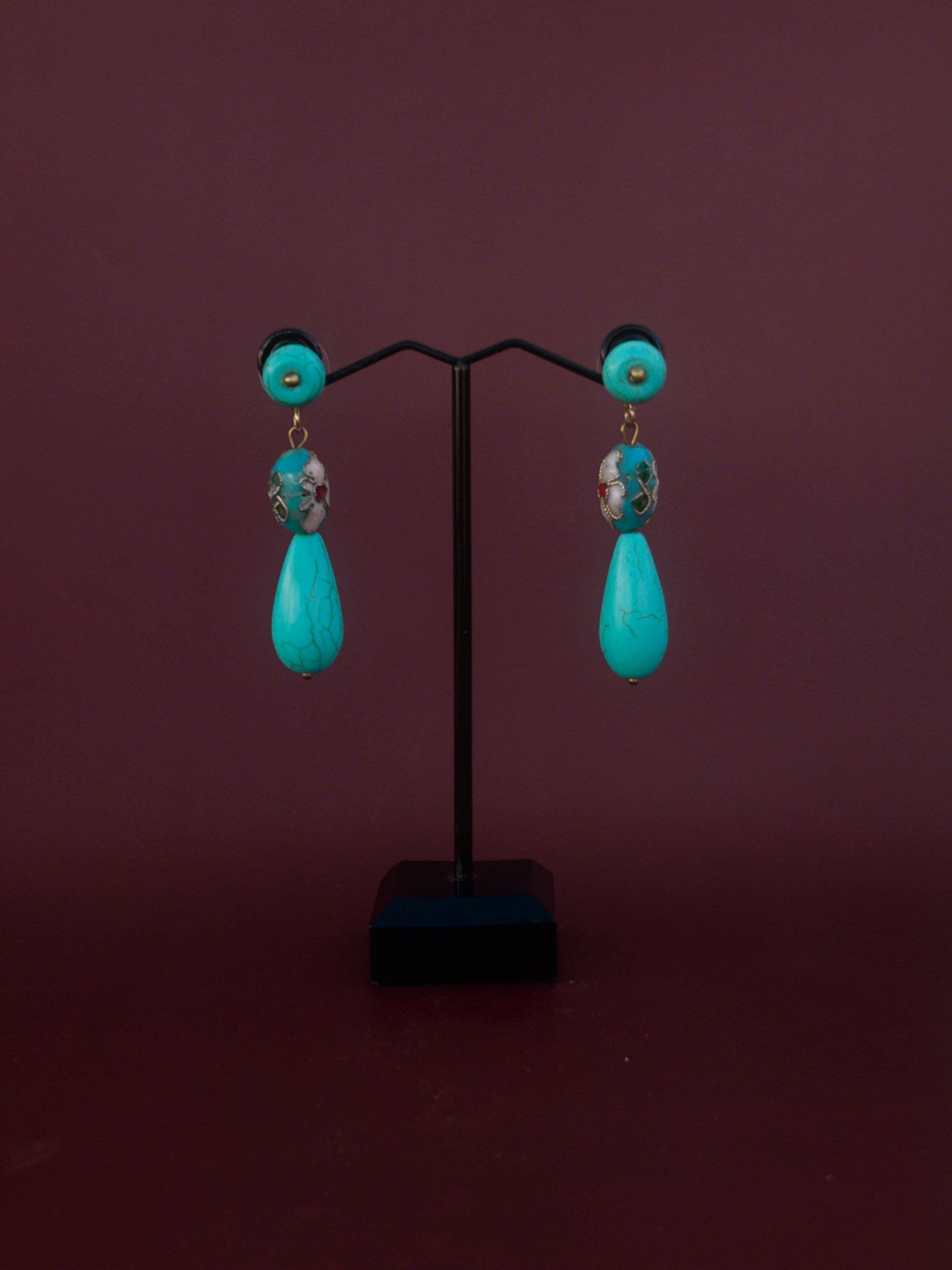Pendientes Zarabanda turquesa