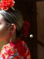 Pendientes Árabes Rojo-gris