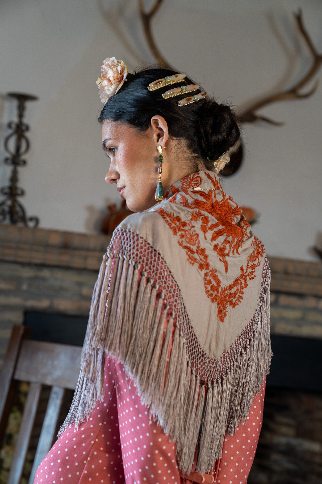 Mantoncillo Taraje marfil-caldera