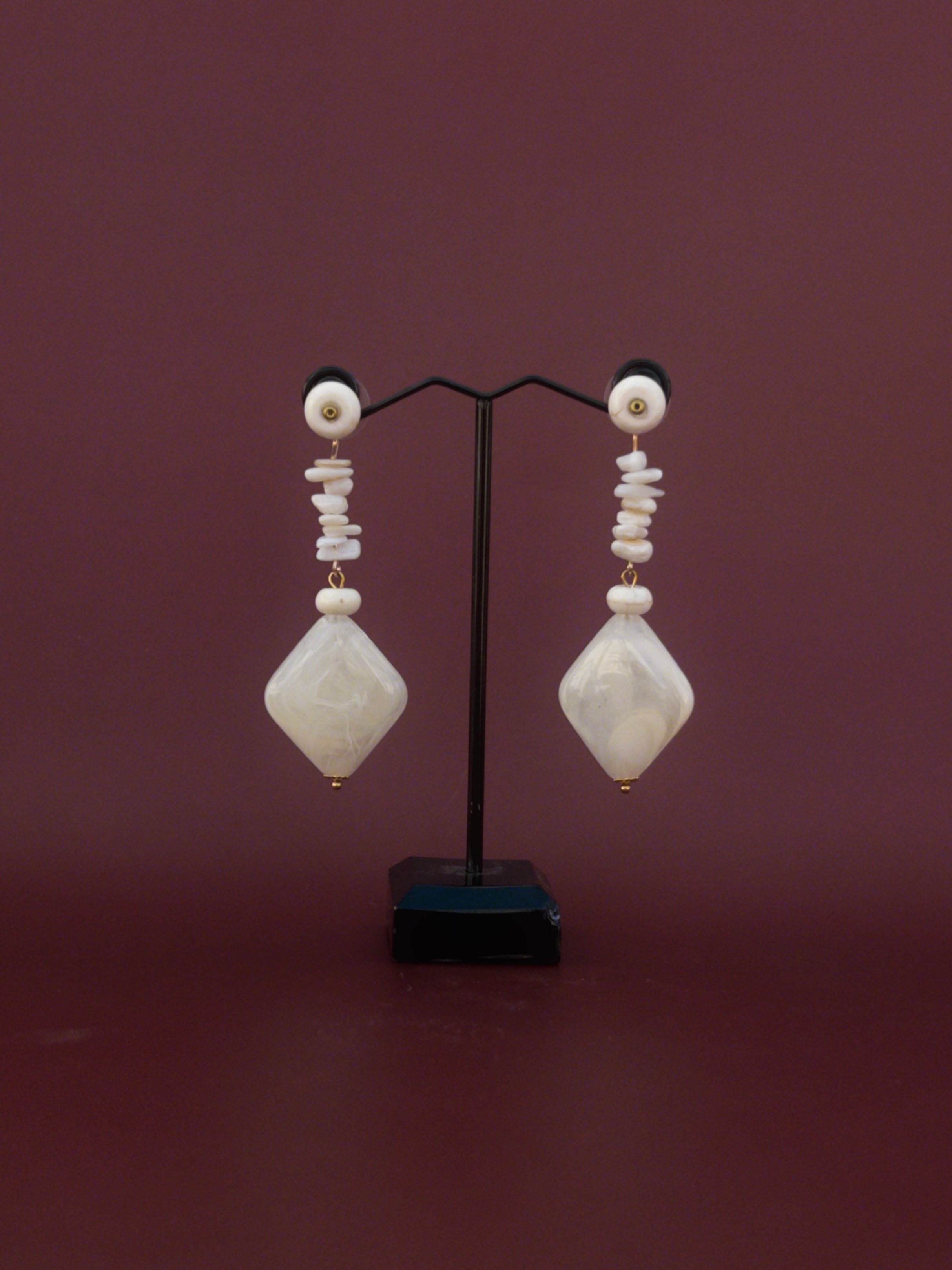 Pendientes Rombo hueso