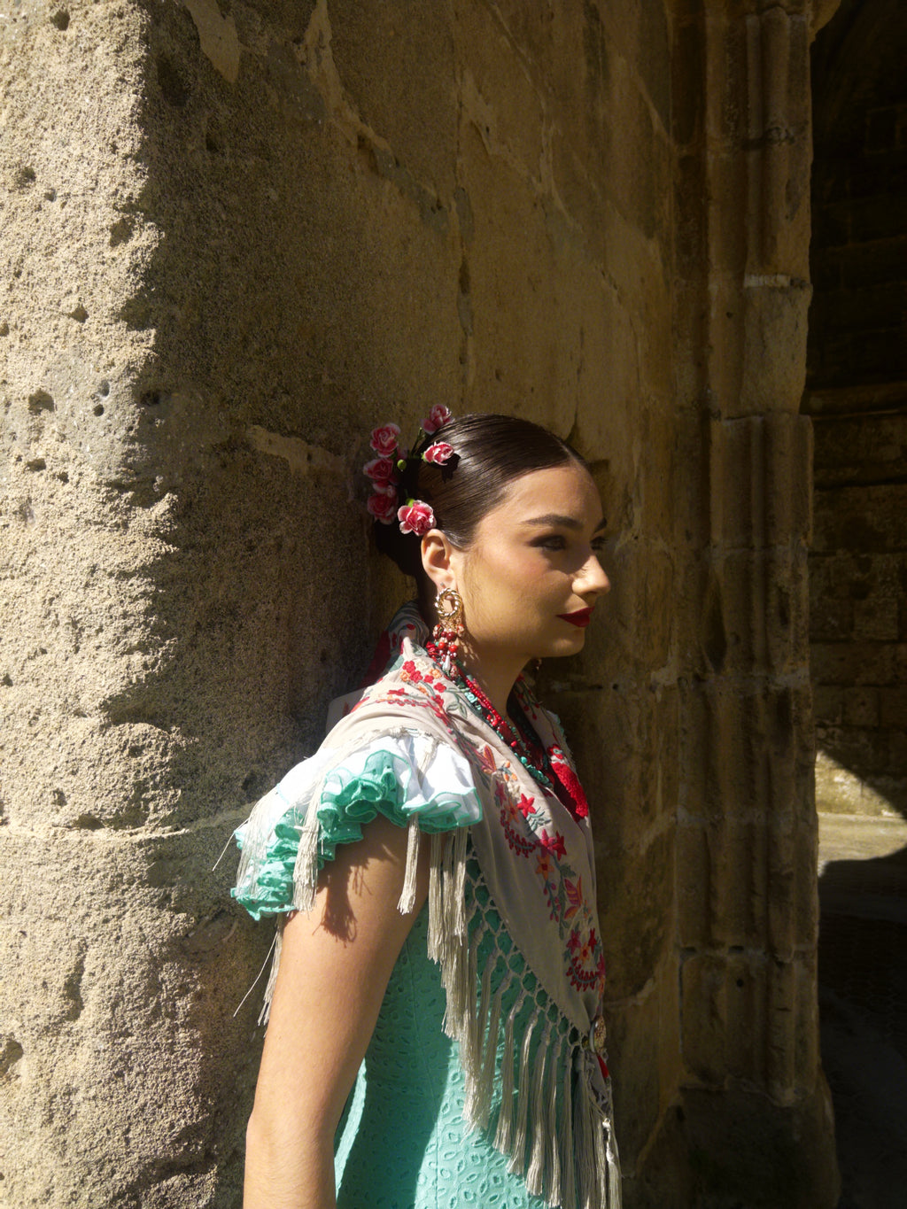 Pendientes Rosario Rojo