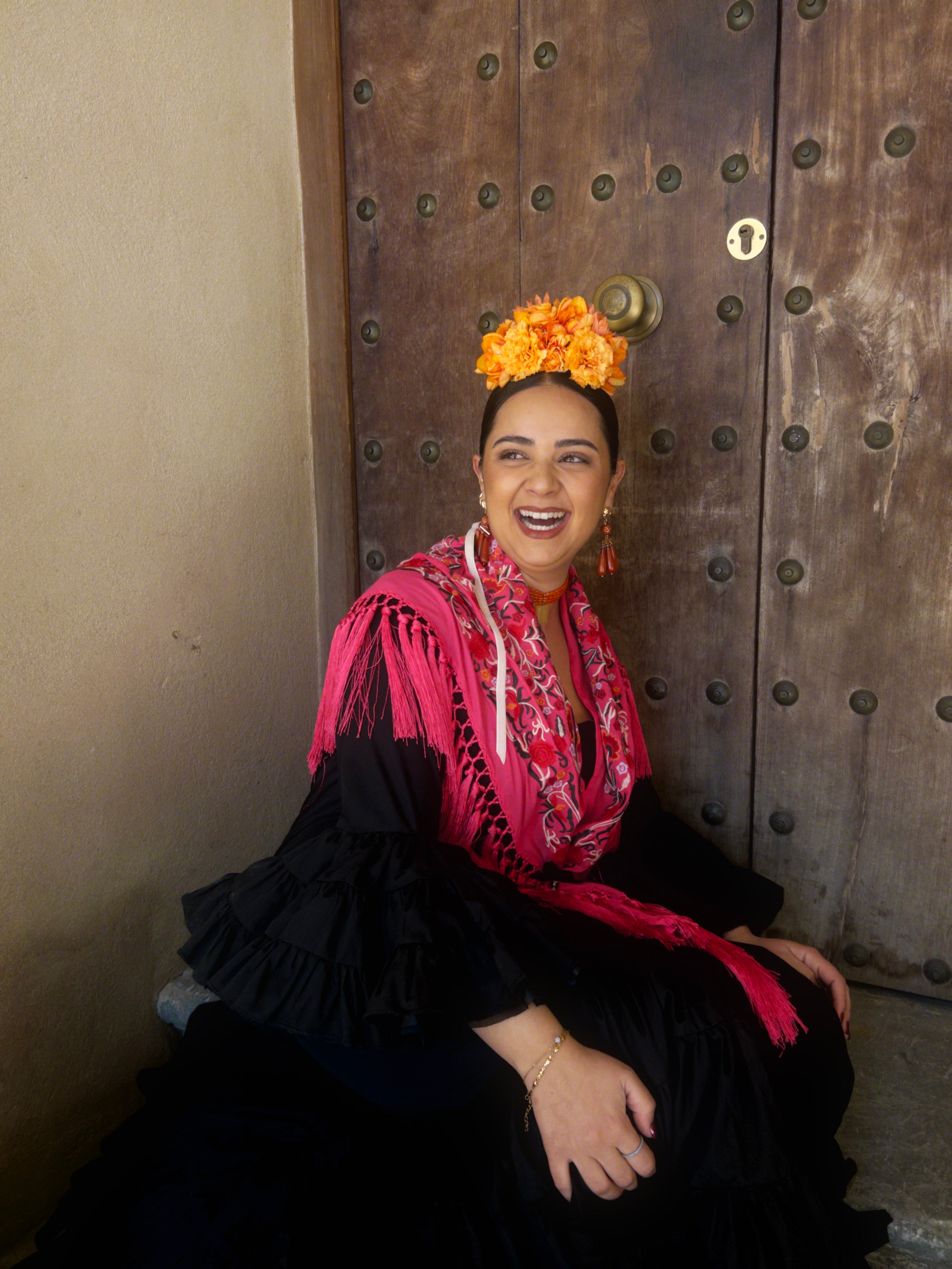 Ramillete monocolor naranja