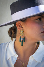 Pendientes Sagrado Corazón verdes