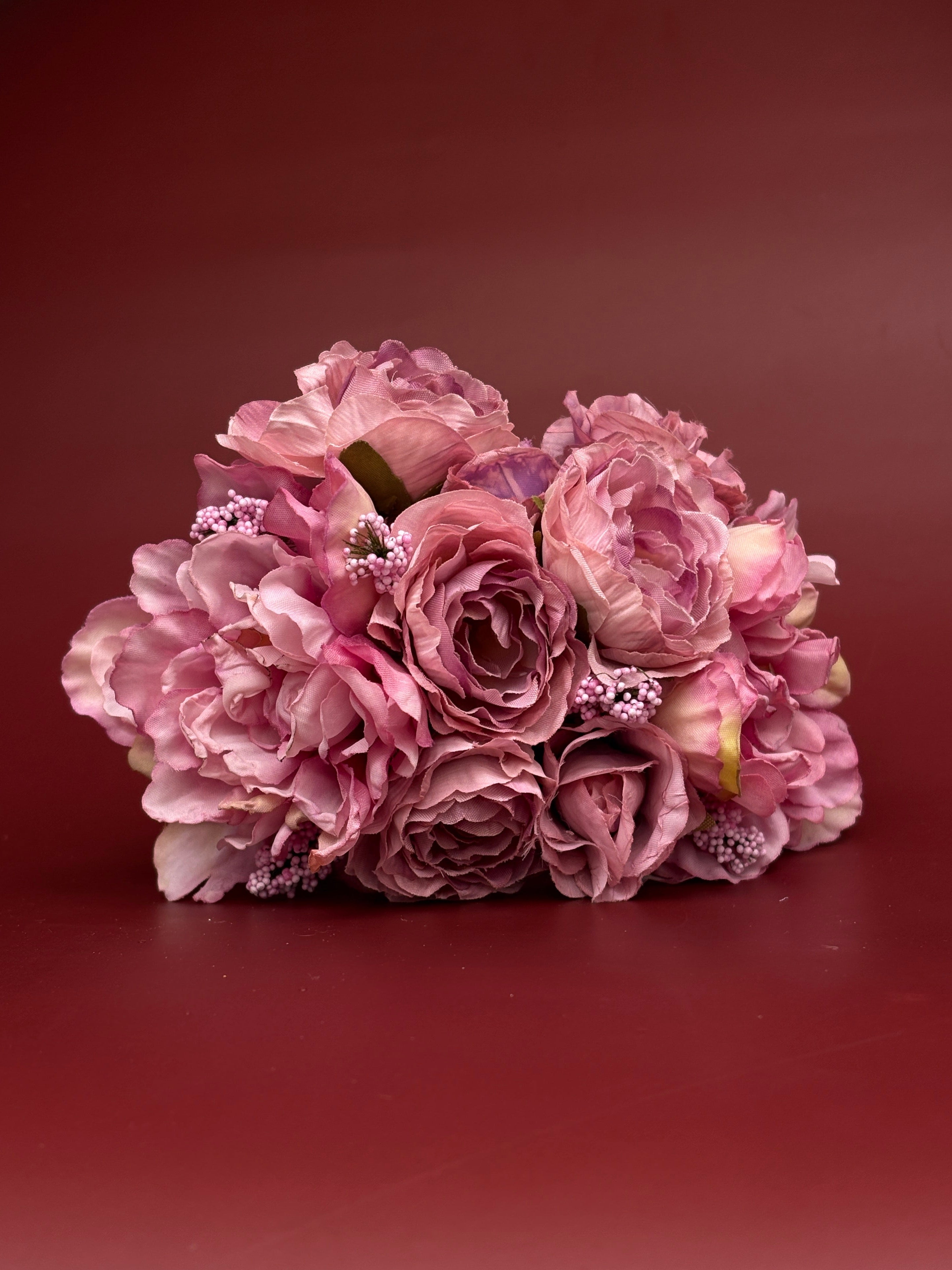 Ramillete monocolor rosa maquillaje