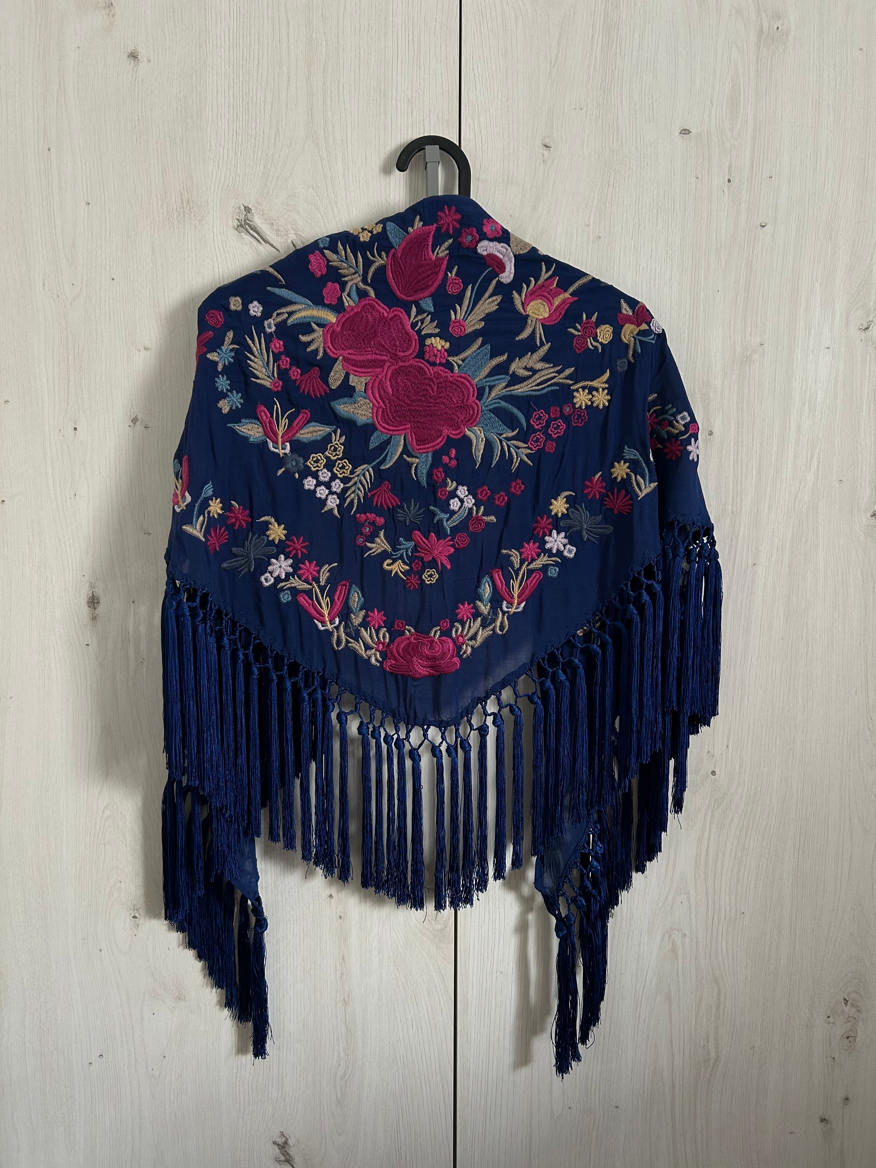 Mantoncillo Cristina azul noche