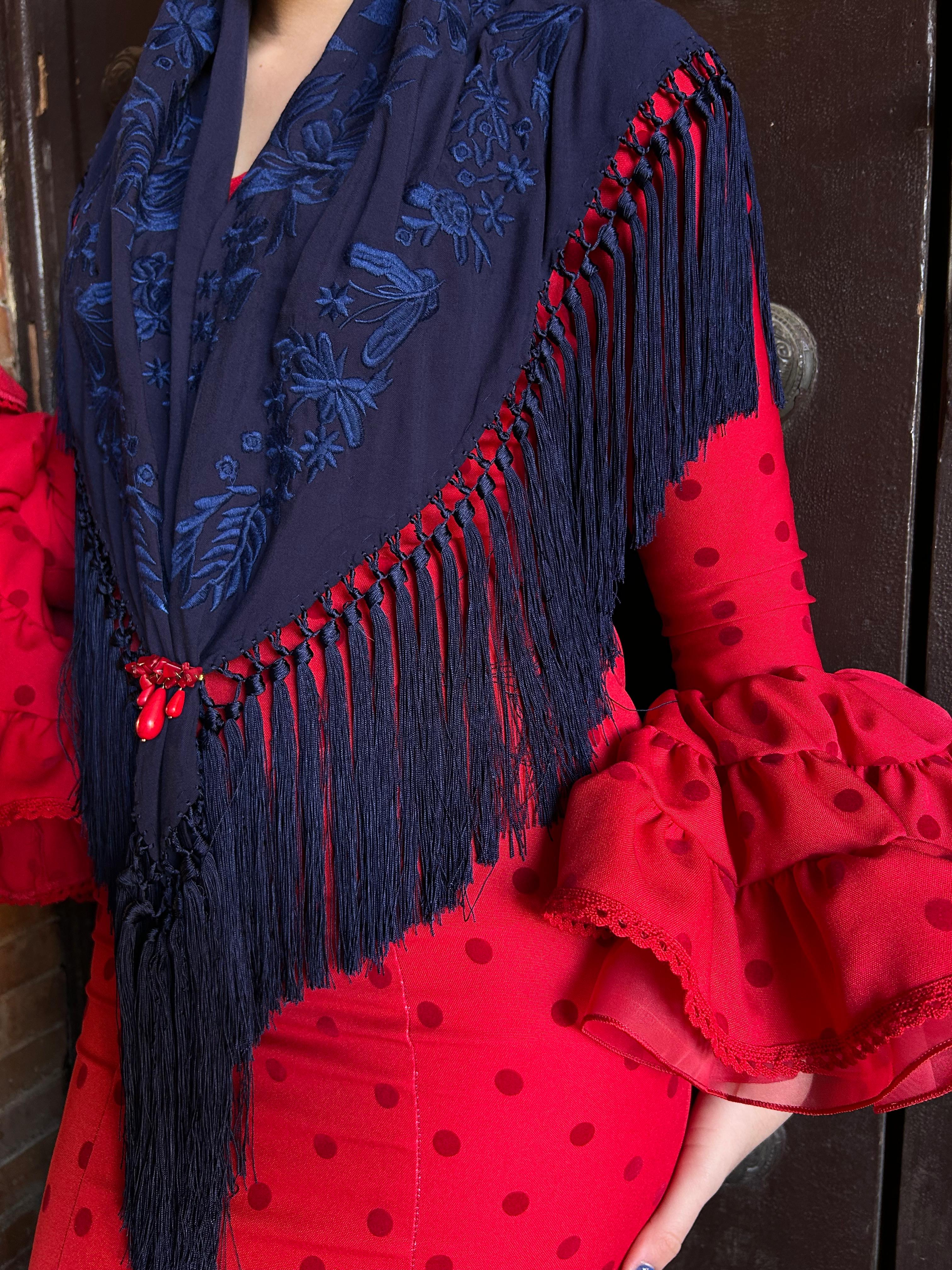 Mantoncillo Cristina azul marino