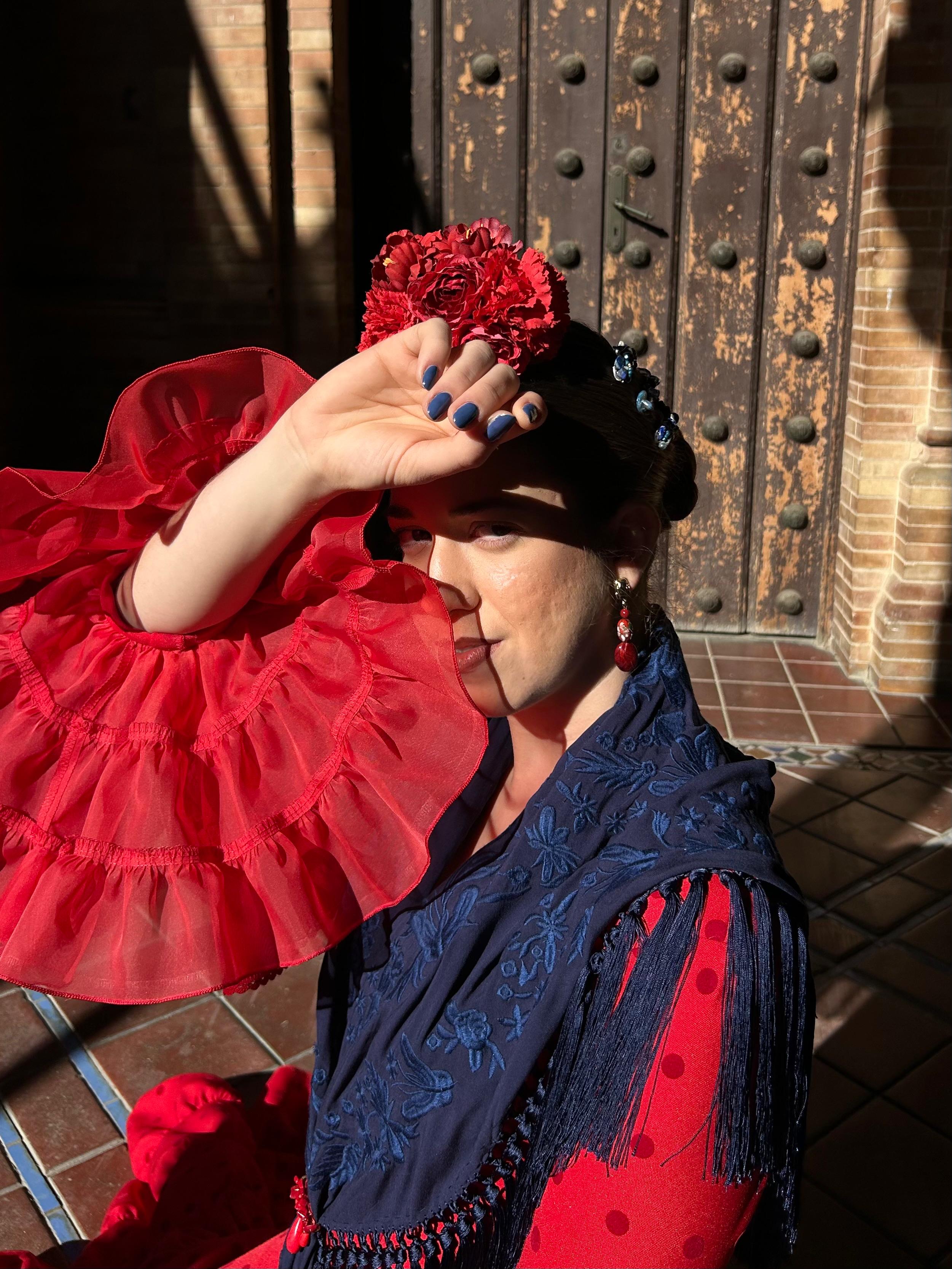 Mantoncillo Cristina azul marino